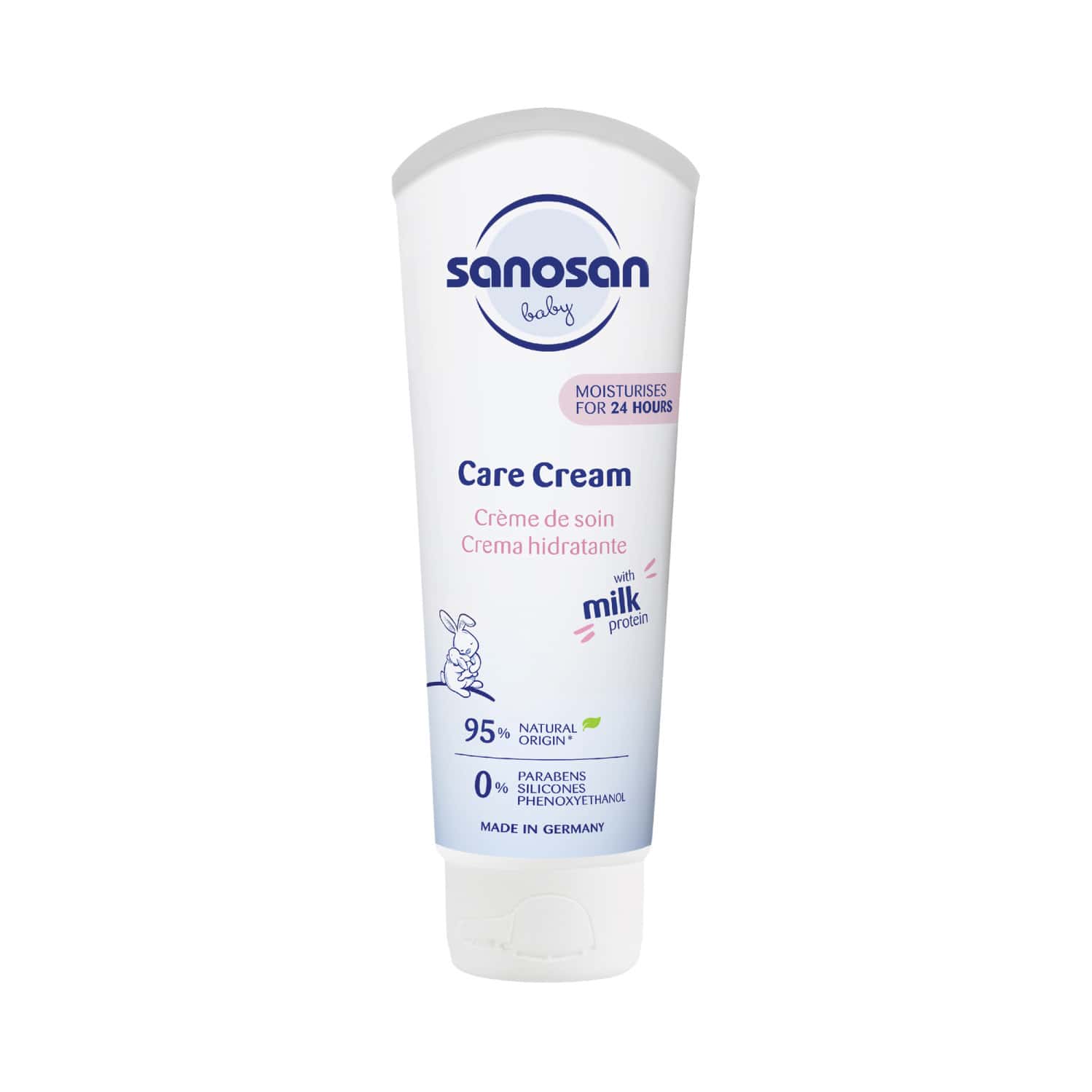 Sanosan Milk Protein Formula Daily Full Body & Face Moisturizing Milky Cream | Newborn Baby - 100 G