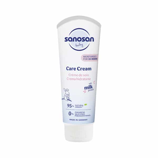 Sanosan Milk Protein Formula Daily Full Body & Face Moisturizing Milky Cream | Newborn Baby - 100 G