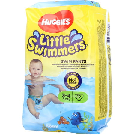 Huggies Little Swimmers Disposable Swim Diapers Unisex | Small | Size 3-4 | 12 Counts