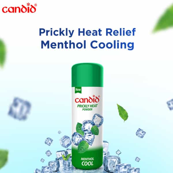 New Candid Menthol Cool Prickly Heat Powder 120 Gm