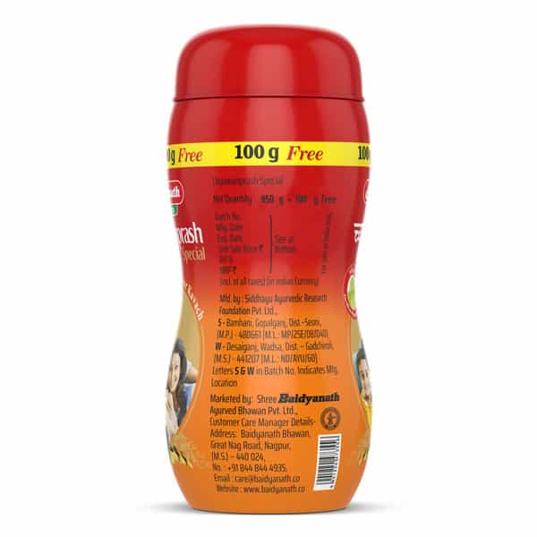 Baidyanath Asli Ayurved Chyawanprash Special 950G + 100G Free (Pack Of 2)