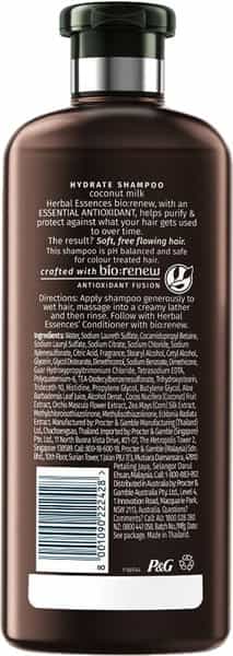 Herbal Essences Bio Renew Hydrate Coconut Milk Shampoo - 400Ml