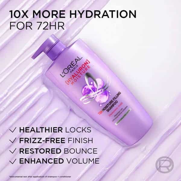 L'oreal Paris Hyaluron Moisture 72Hr Moisture Filling Shampoo With Hyaluronic Acid | 1Ltr