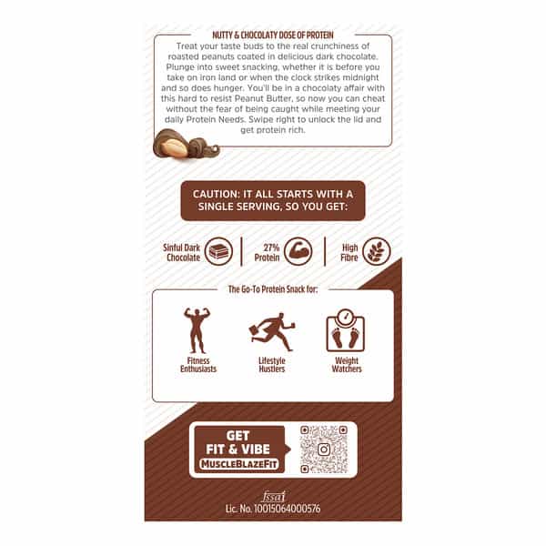 Muscleblaze Fit High Protein Peanut Butter | Crunchy (Dark Chocolate Spread | 1Kg) | 27G Protein
