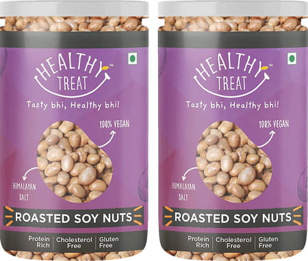 Healthy Treat Roasted Soyabean 400 Gm - Pack Of 2- 200 Gm Each