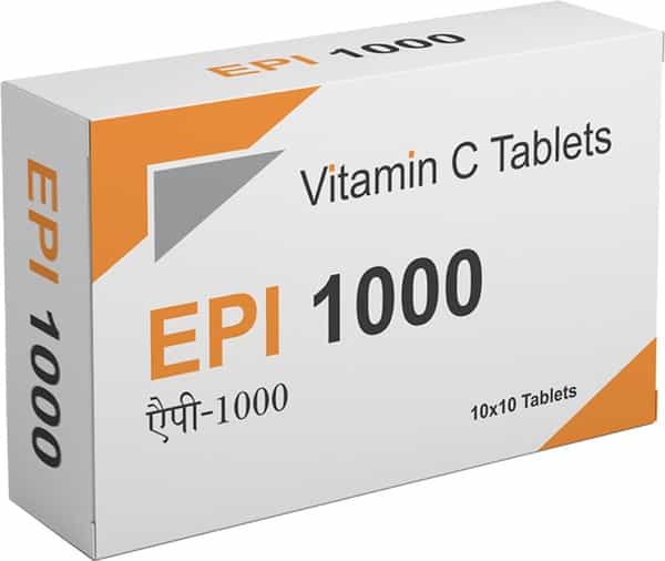 Epi 1000 - Vitamin C - Tablets For Skin Lightening Rejuvenation And Anti-Aging - 10 Tabs