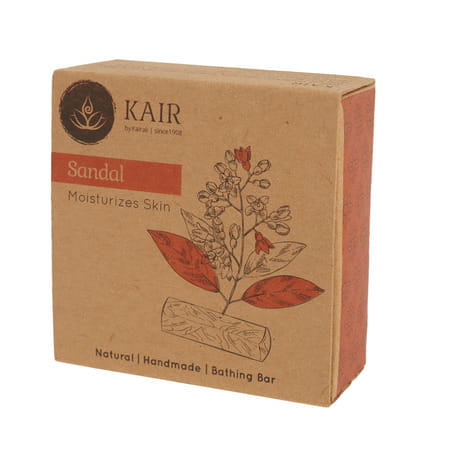 Kairali Sandal Soap - Handmade Herbal Soap For Skin Moisturizing - 100G