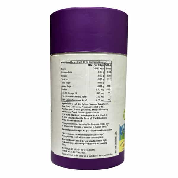 O'brain Fish Oil Mango & Peach Flavour Emulsion 150 Ml