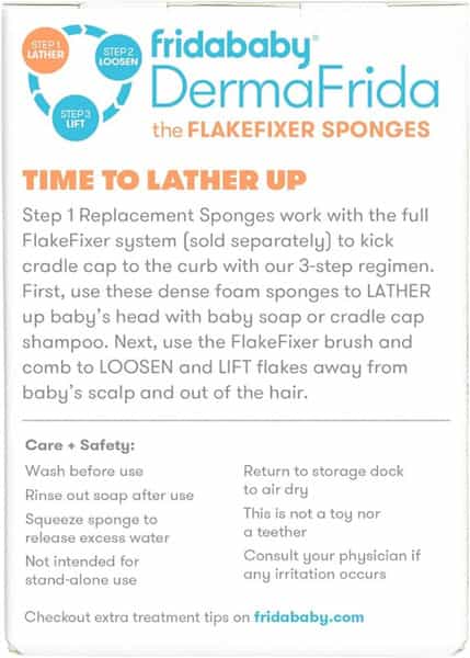Fridababy Dermafrida Flakefixer Replacement Sponges | Baby Cradle Cap Care | Pack Of 2