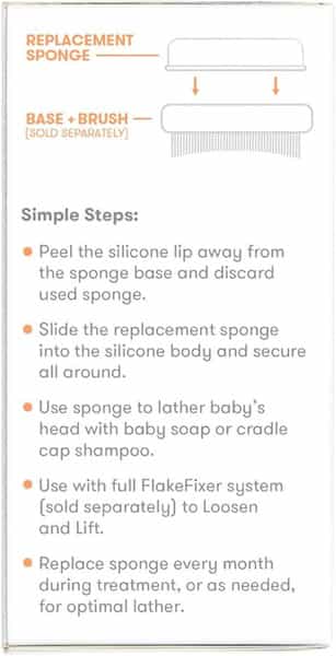 Fridababy Dermafrida Flakefixer Replacement Sponges | Baby Cradle Cap Care | Pack Of 2