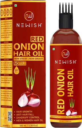 Newish Onion Hair Oil For Hair Growth & Hair Fall Control (100ml)
