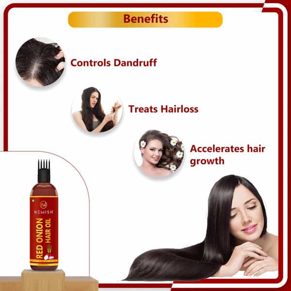 Newish Onion Hair Oil For Hair Growth & Hair Fall Control (100Ml)