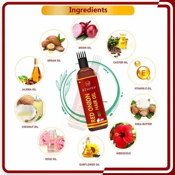 Newish Onion Hair Oil For Hair Growth & Hair Fall Control (100Ml)
