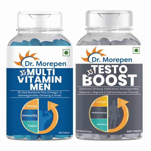 Dr. Morepen Testo Boost And Multivitamin Men Tablets - 120 Veg Tablets