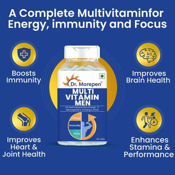 Dr. Morepen Testo Boost And Multivitamin Men Tablets - 120 Veg Tablets