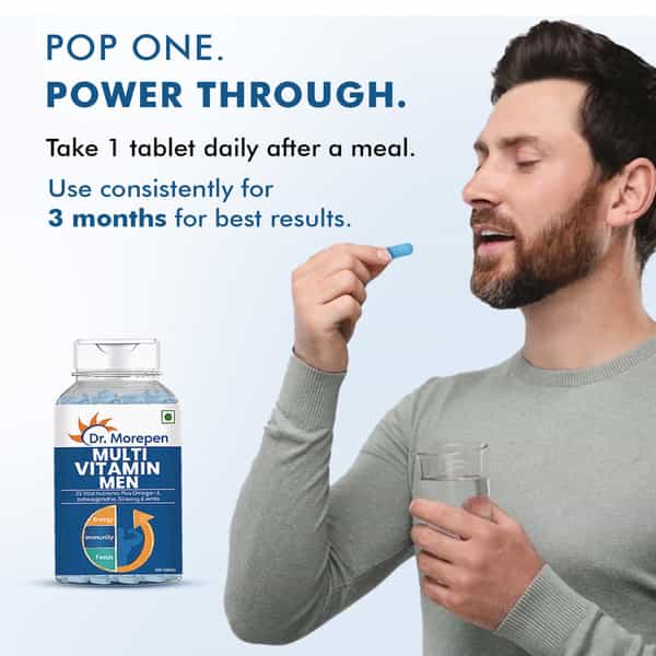 Dr. Morepen Testo Boost And Multivitamin Men Tablets - 120 Veg Tablets