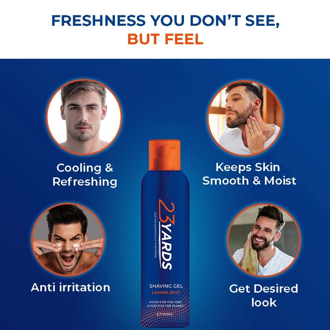 Buy 23 YARDS COOLING & HYDRATING SHAVING GEL FOR MEN 100 ML Online