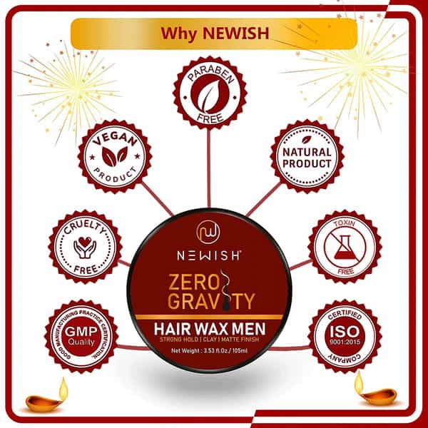 Newish Hair Wax Men Strong Hold 100Gm (Pack Of 2)