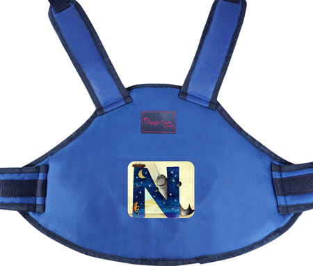 Magic Seat- 2 Wheelerkids Safety Seat Belt/Kids Carrier Protection For 2 Wheelers (Blue-Alphabet N)