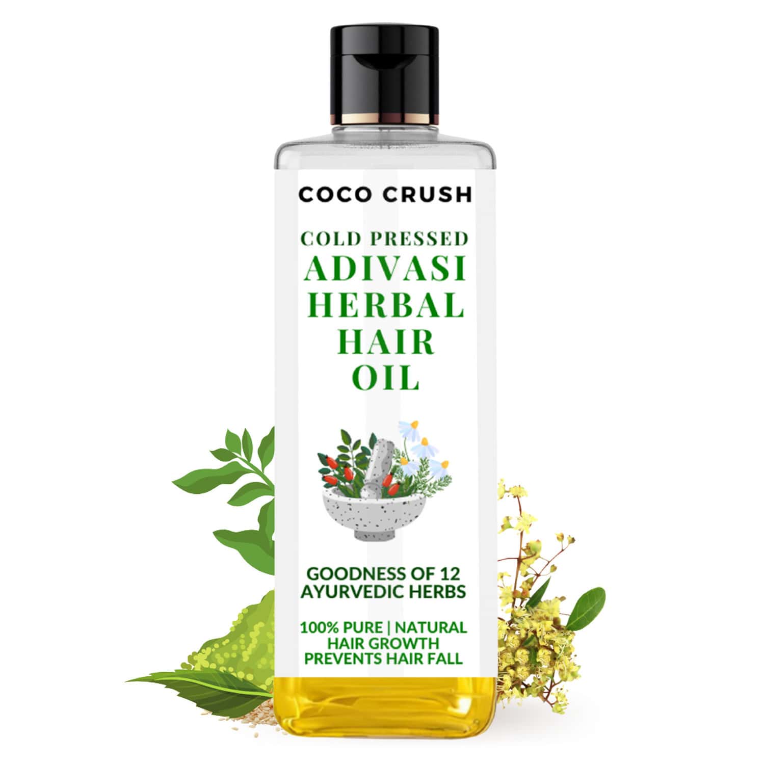 Coco Crush Adivasi Herbal Hair Growth Oil | 100% Natural - 100ml