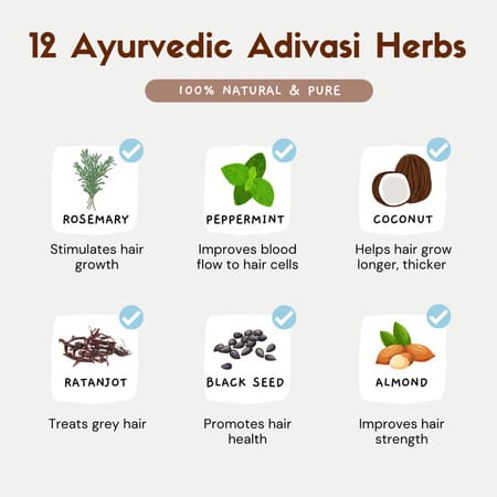 Coco Crush Adivasi Herbal Hair Growth Oil | 100% Natural - 100ml