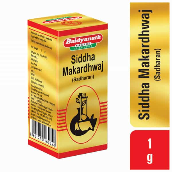 Baidyanath Asli Ayurved Siddha Makardwaja (Ord.) 1 G | Boost Immunity | Vitality & Stamina