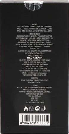 Bel Avenir Desire Men Perfume 100 Ml