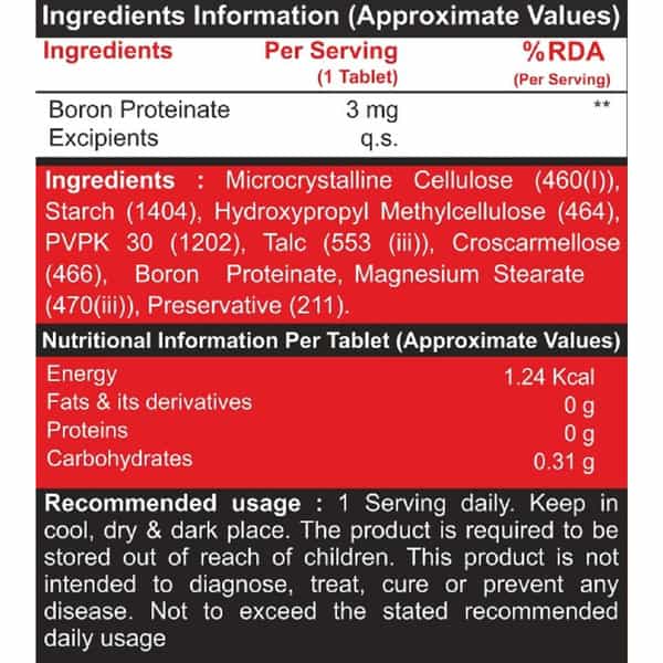Pharmgrade Healthy Living Boron 60Tabs Red Series