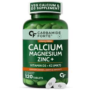 Carbamide Forte Calcium Magnesium Zinc + Vitamin D3 + K2 120 Tablets