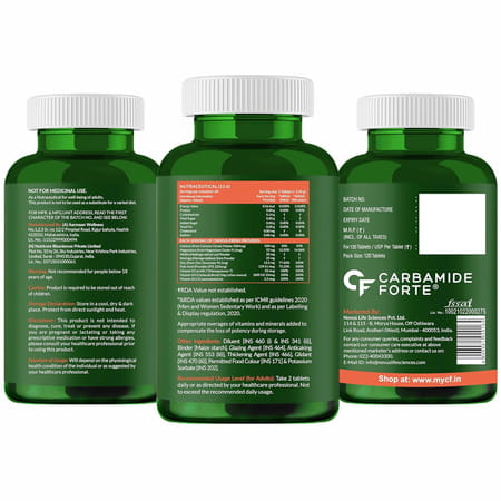 Carbamide Forte Calcium Magnesium Zinc + Vitamin D3 + K2 120 Tablets
