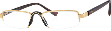 Klar Eye Half Rim Rectangle Reading Glasses Men And Women +0.75 To +3.50 +2.75 Power Yellow Gold