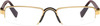 Klar Eye Half Rim Rectangle Reading Glasses Men And Women +0.75 To +3.50 +2.75 Power Yellow Gold
