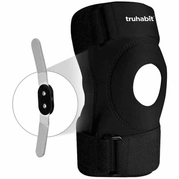 Truhabit Hinged Knee Brace For Knee Pain | Open Patella Knee Support | Universal Size (1 Unit)