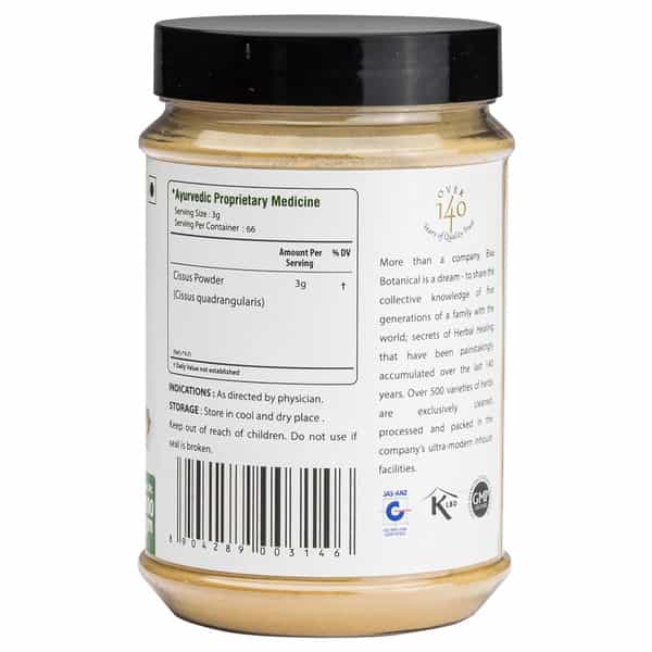 Bixa Botanical Hadjod Powder- Supports Bone | Joints & Cartilage Health(200G)