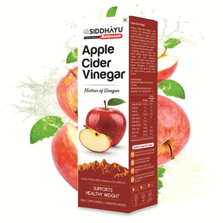 Baidyanath Apple Cider Vinegar With Mother Of Vinegar | Supports Weight Management - 500ml