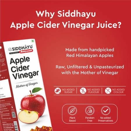 Baidyanath Apple Cider Vinegar With Mother Of Vinegar | Supports Weight Management - 500ml