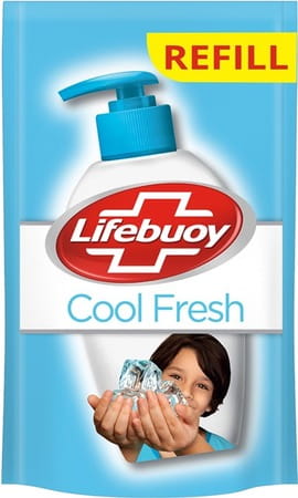 Lifebuoy Cool Fresh Menthol Germ Protection (Pack Of 3x185 Ml) Handwash Bottle Of 555 Ml
