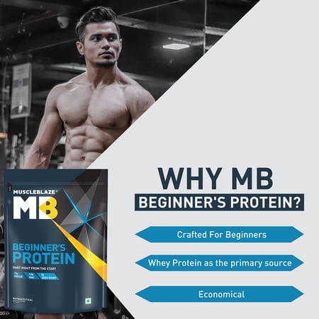 Muscleblaze Beginner'S Whey Protein | No Added Sugar | Faster Muscle Recovery (Chocolate | 1 Kg)