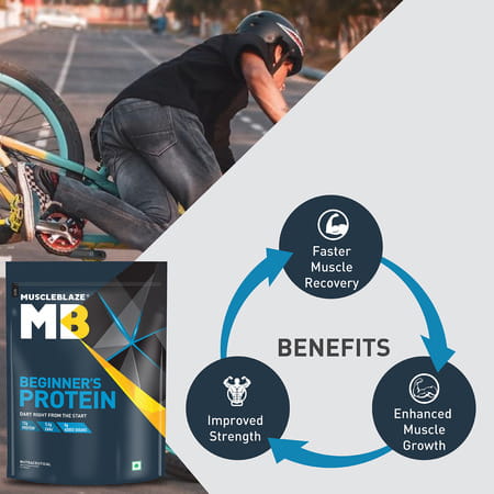Muscleblaze Beginner'S Whey Protein | No Added Sugar | Faster Muscle Recovery (Chocolate | 1 Kg)