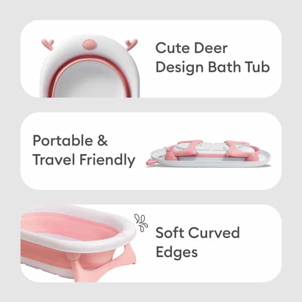 R For Rabbit Bubble Double Aqua Baby Bath Tub - Pink
