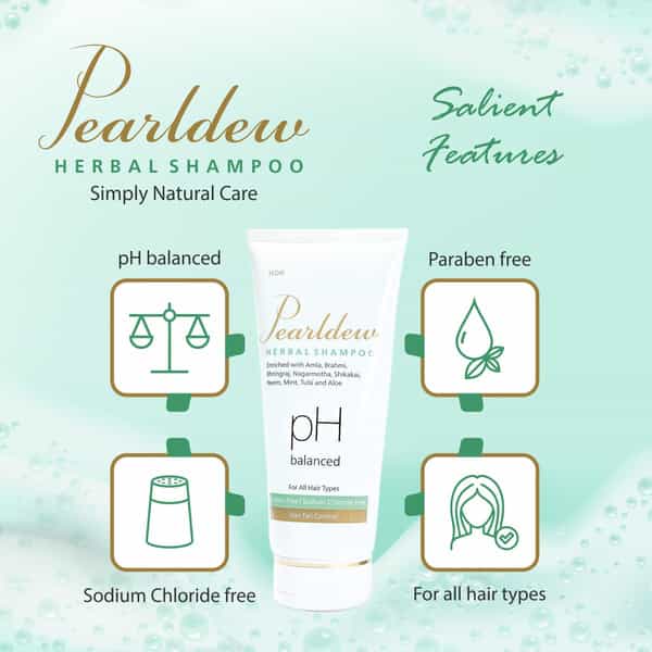 Pearldew Herbal Shampoo 100 Ml | Reduces Hair Fall | Dandruff & Tangled Hair (Pack Of 4)