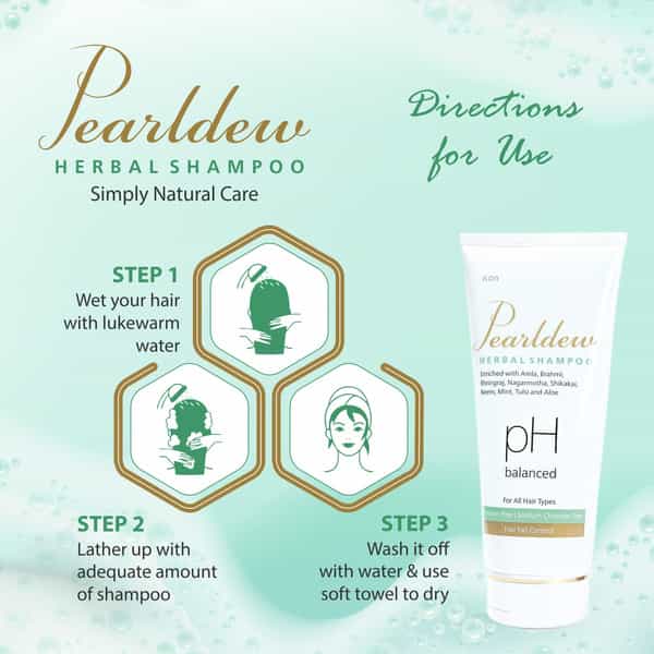 Pearldew Herbal Shampoo 100 Ml | Reduces Hair Fall | Dandruff & Tangled Hair (Pack Of 4)