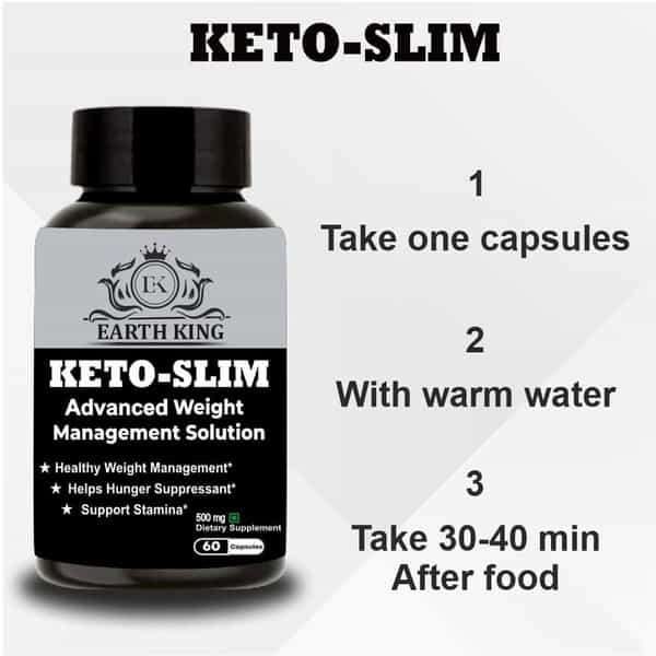 Earth King Keto Slim Advanced Weight Loss Supplement - 500Mg 60 Each Capsules (Pack Of 2)