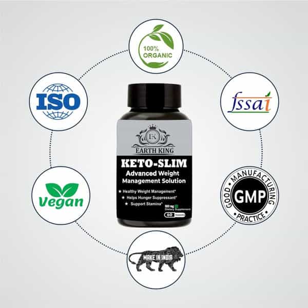 Earth King Keto Slim Advanced Weight Loss Supplement - 500Mg 60 Each Capsules (Pack Of 2)