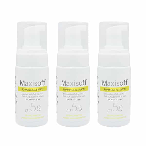 Maxisoft Foaming Face Wash | For All Skin Types | Ph 5.5 | Bottle | 100 Ml | Pack Of 3