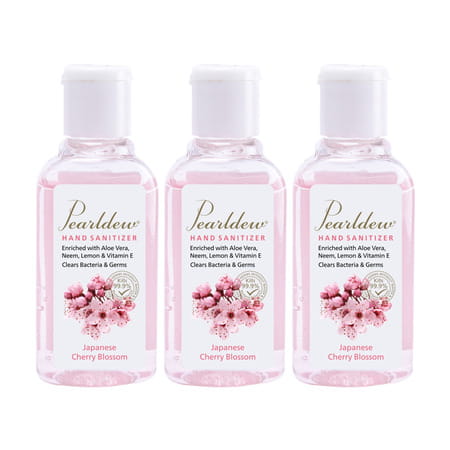 Pearldew Sanitizer (Cherry Blossom) | Aloe & Neem | Paraben Free | 60ml (Pack Of 12)