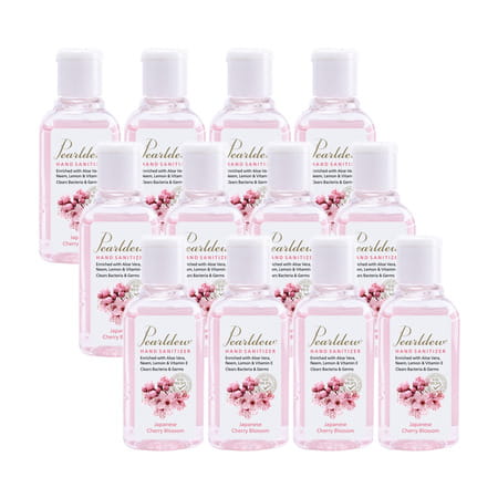Pearldew Sanitizer (Cherry Blossom) | Aloe & Neem | Paraben Free | 60ml (Pack Of 12)