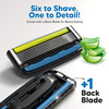 Letsshave Pro 6 Acne Friendly Razor Blade Refills For Men With Lubrication Strip - Pack Of 2
