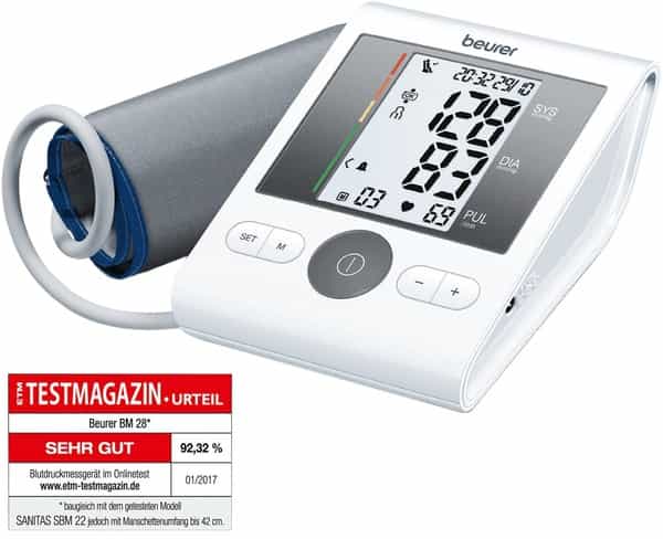 Beurer Bm 28 Upper Arm Blood Pressure Monitorwith Adaptor
