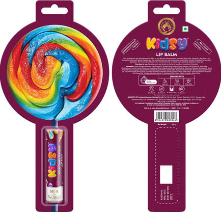 Mom & World Kidsy Naturalcandy Floss Lip Balm + Kidsy Natural Kola Flavor Lip Balm 13.5 G